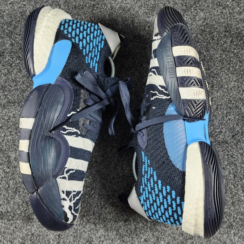 Adidas Trae Young 2.0 Basketball Shoes Mens 10 Navy Blue ID2210 Boost Sneakers
